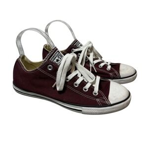 Converse‎ All Star Burgundy Low Top Sneakers Men Size 8 Womens 9.5 Casual Shoes